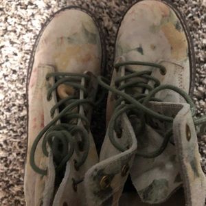 Like dr martens floral suede boots